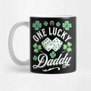 One Lucky Daddy St Patricks Day Clover Dice Green Irish Mug